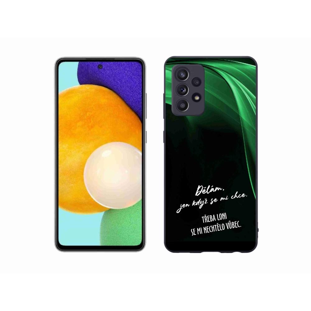 Gél borító mmCase Samsung Galaxy A52s 5G - vicces szöveg 12 fekete háttér