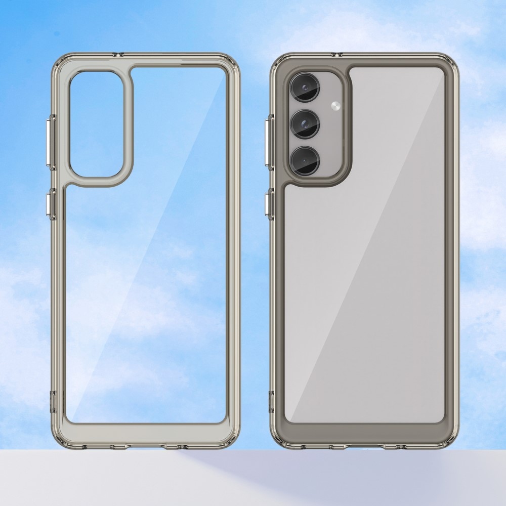 Gél tok fix hátlappal Samsung Galaxy M55 5G készülékhez - szürke