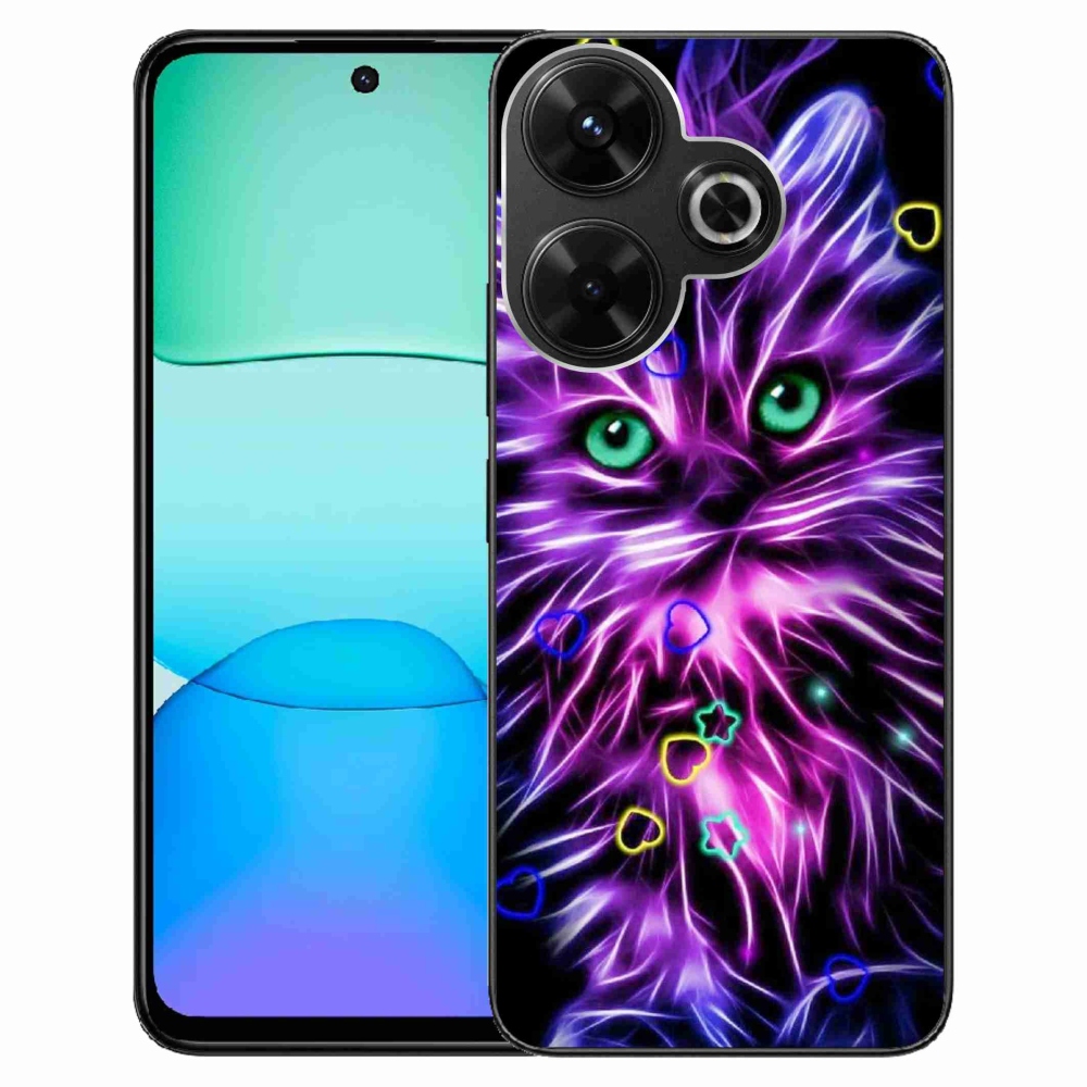 Gél borítás mmCase a Xiaomi Redmi 13 4G/Poco M6 4G számára - absztrakt macska