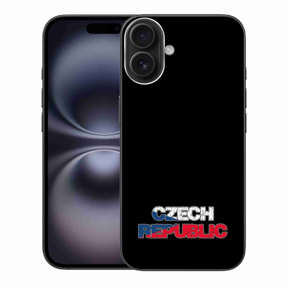 Gél borítás mmCase iPhone 16 Plus készülékhez - Csehország fekete háttér