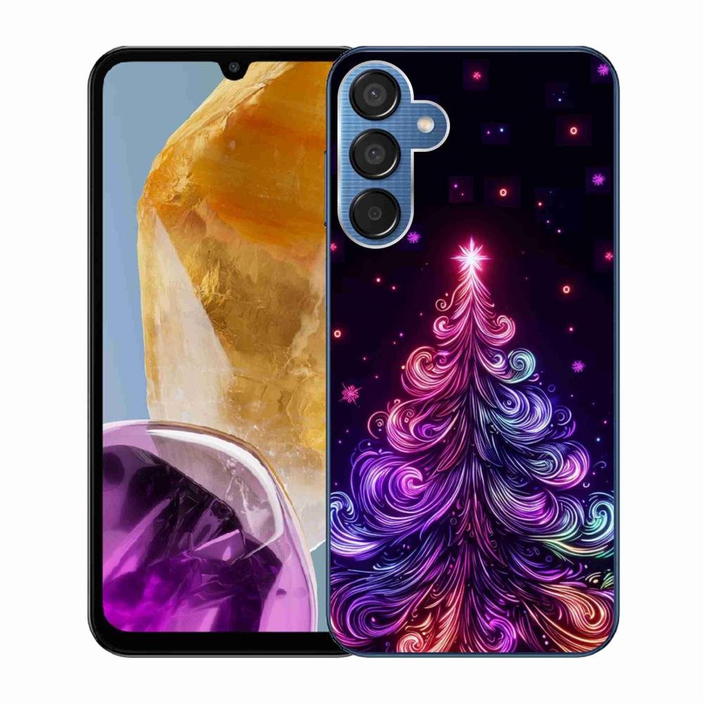 Gél borító mmCase Samsung Galaxy M15 5G - neon karácsonyfa 1