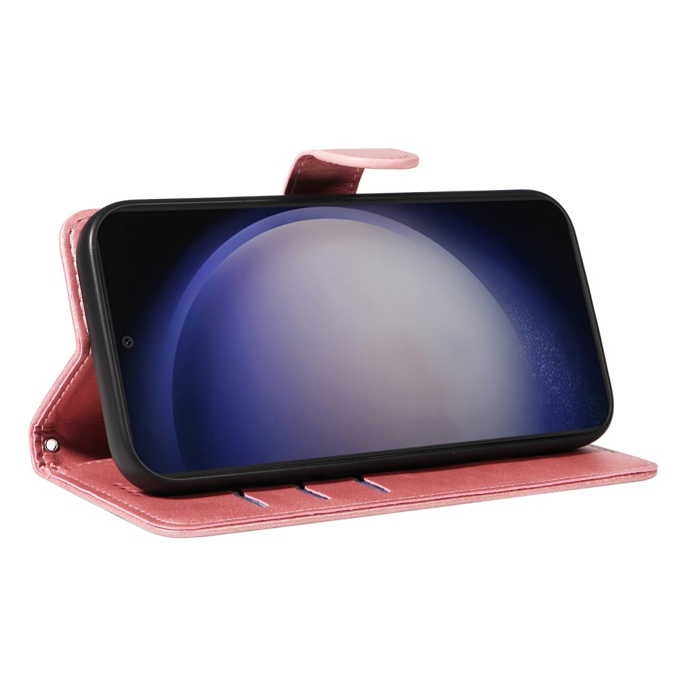 Póló alakú könyvtáska Samsung Galaxy S24+/S25+ készülékhez - rózsaarany