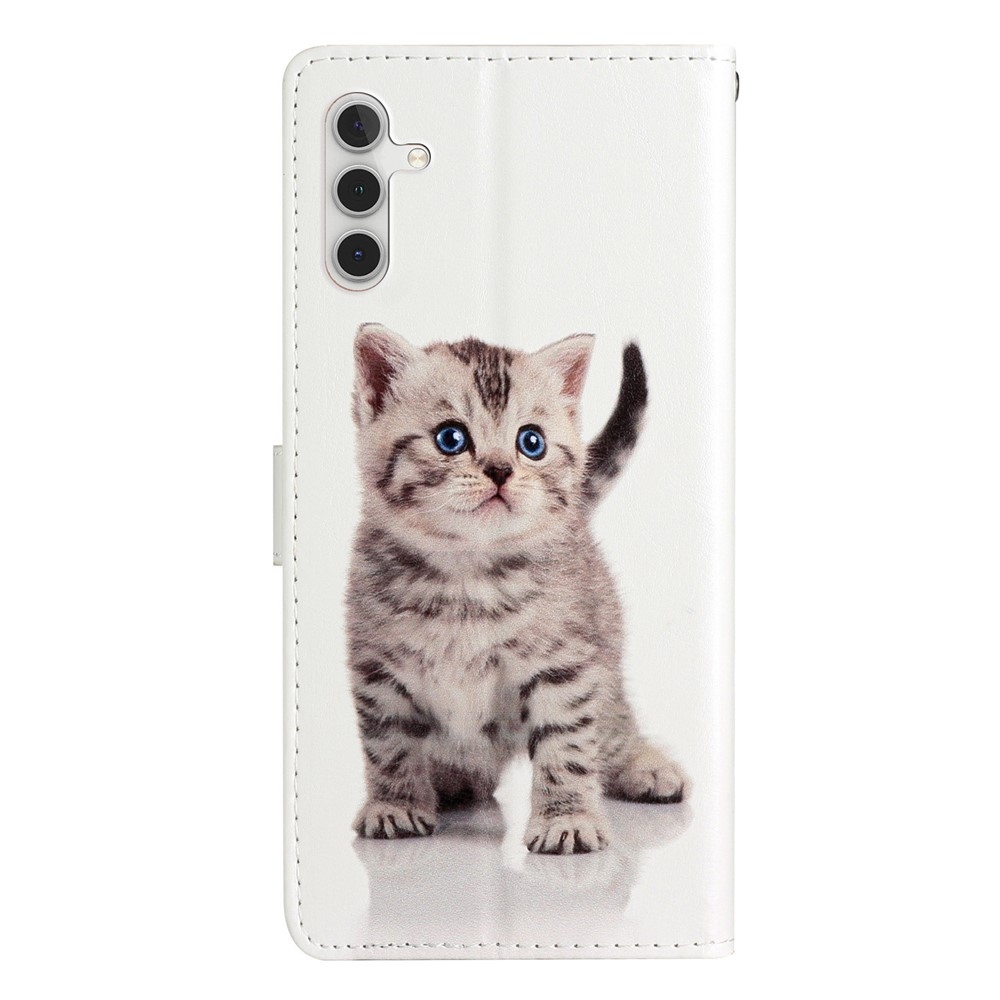 Egyedi könyvtáska Samsung Galaxy S25 FE készülékhez - cica