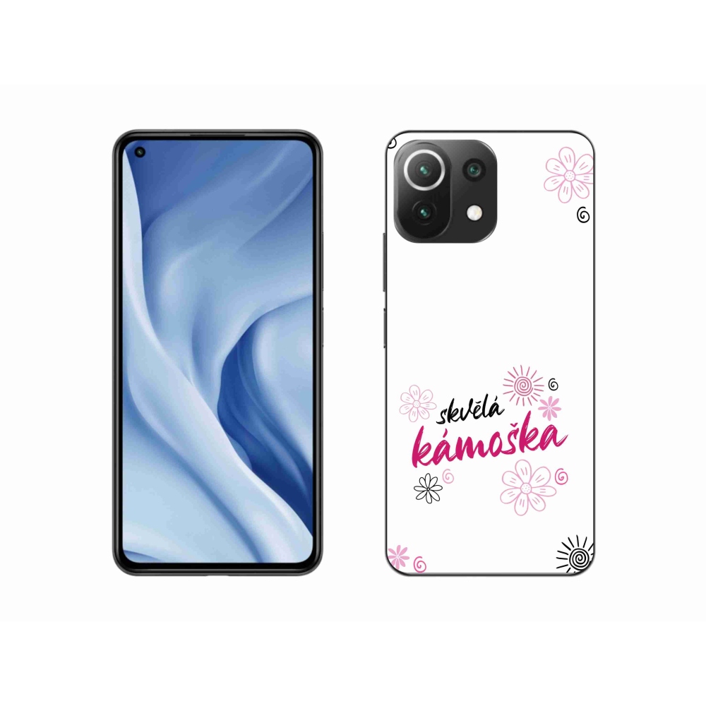 Gél borító mmCase a Xiaomi 11 Lite 5G NE - nagyszerű haver fehér háttérrel