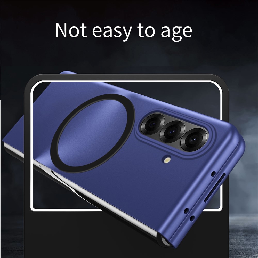Érintésálló matt műanyag tok MagSafe-val a Samsung Galaxy Z Fold7 5G készülékre - kék