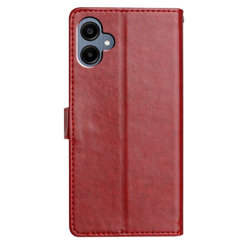 Vérrögök könyv tok Samsung Galaxy A07 4G-hez - piros