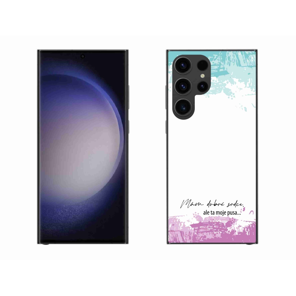 Gél borító mmCase Samsung Galaxy S23 Ultra 5G - vicces szöveg 3 fehér háttérrel