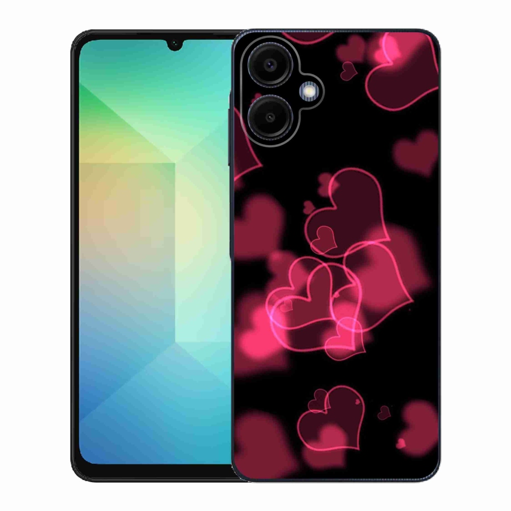 Gél védőhuzat mmCase Samsung Galaxy A06 4G - piros szívek
