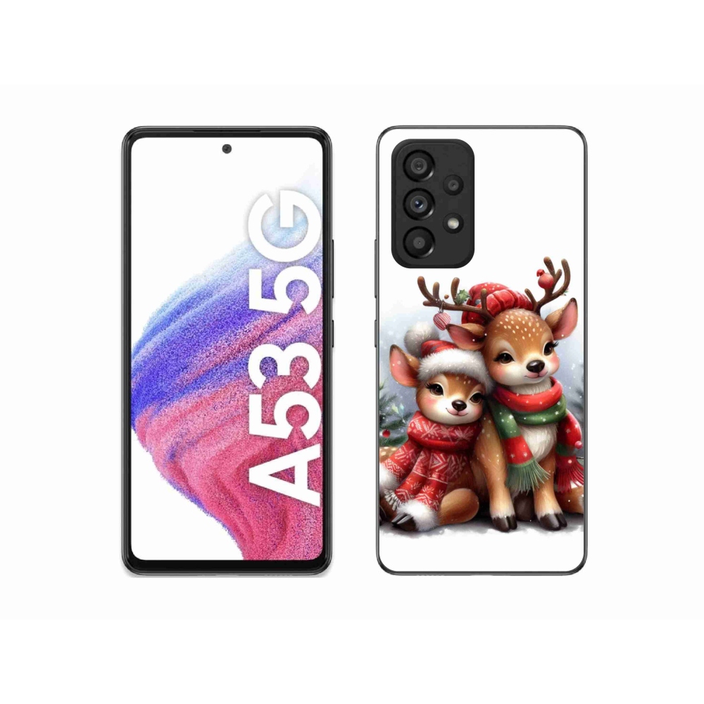 Gél borítás mmCase Samsung Galaxy A53 5G - karácsonyi rénszarvashoz