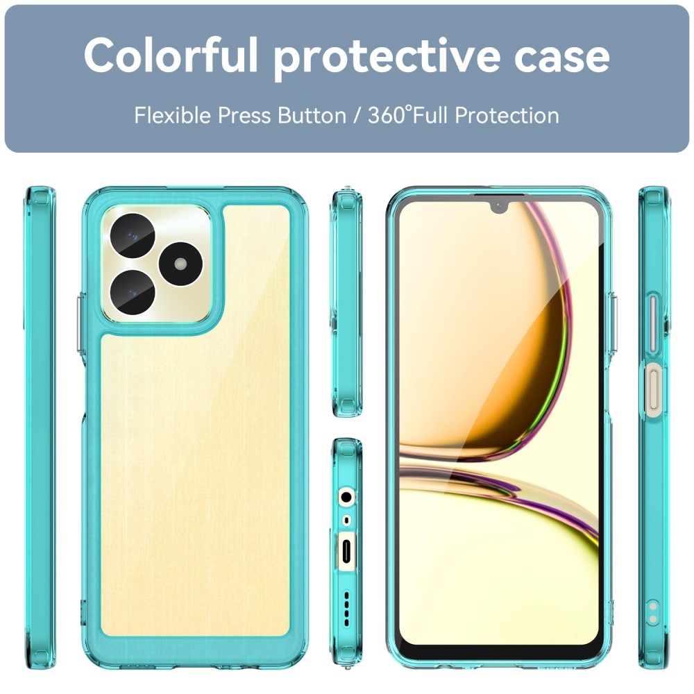 Gél tok fix hátlappal a Realme C51/C53 készülékhez - világoskék színben