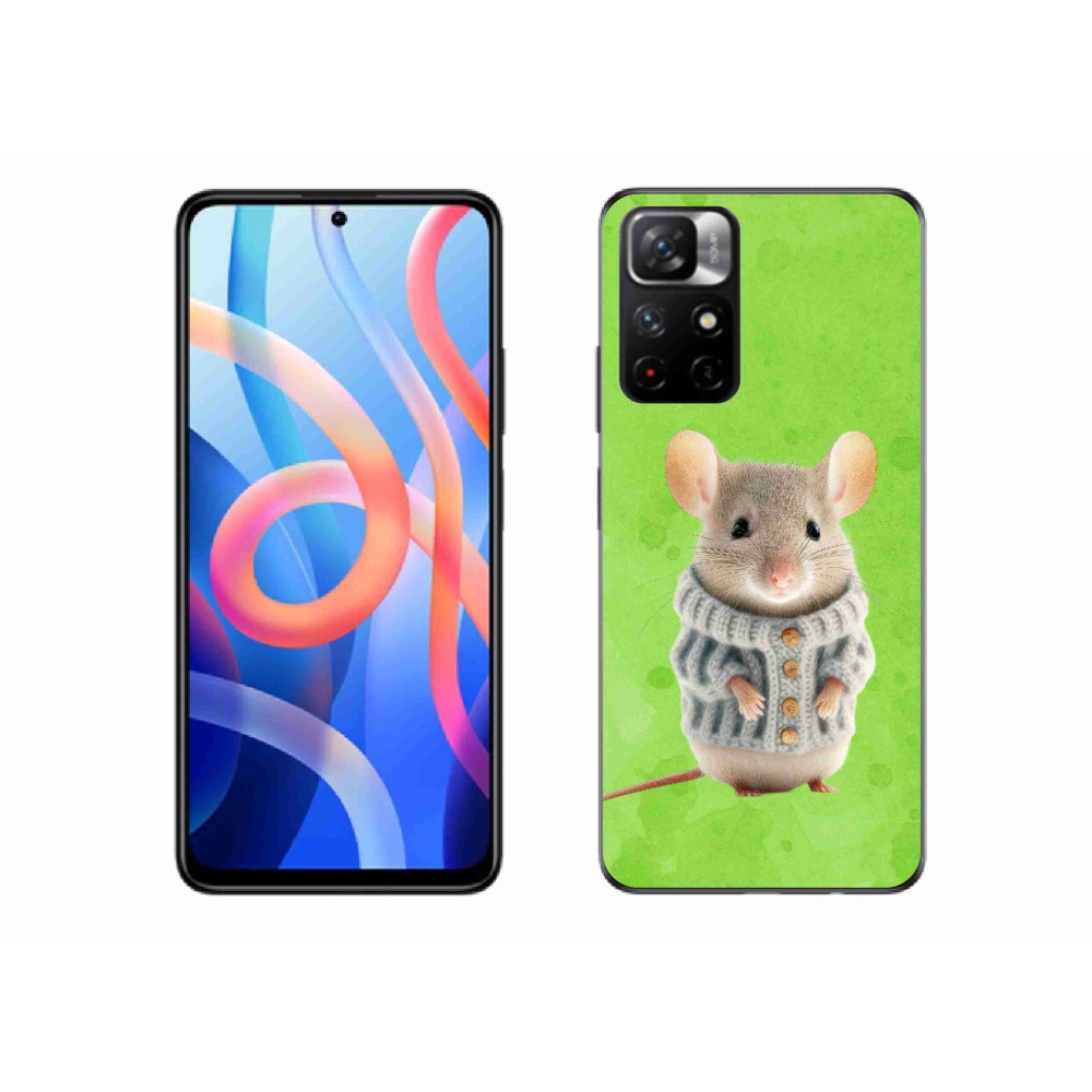 Gél borítás mmCase a Xiaomi Redmi Note 11S 5G-hez - egér pulóverben