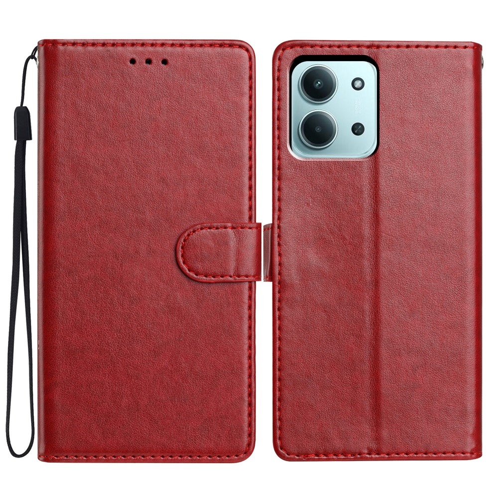 Könyvtáska Xiaomi Redmi 15C 4G (171mm)/Poco C85 4G (171mm) számára - piros