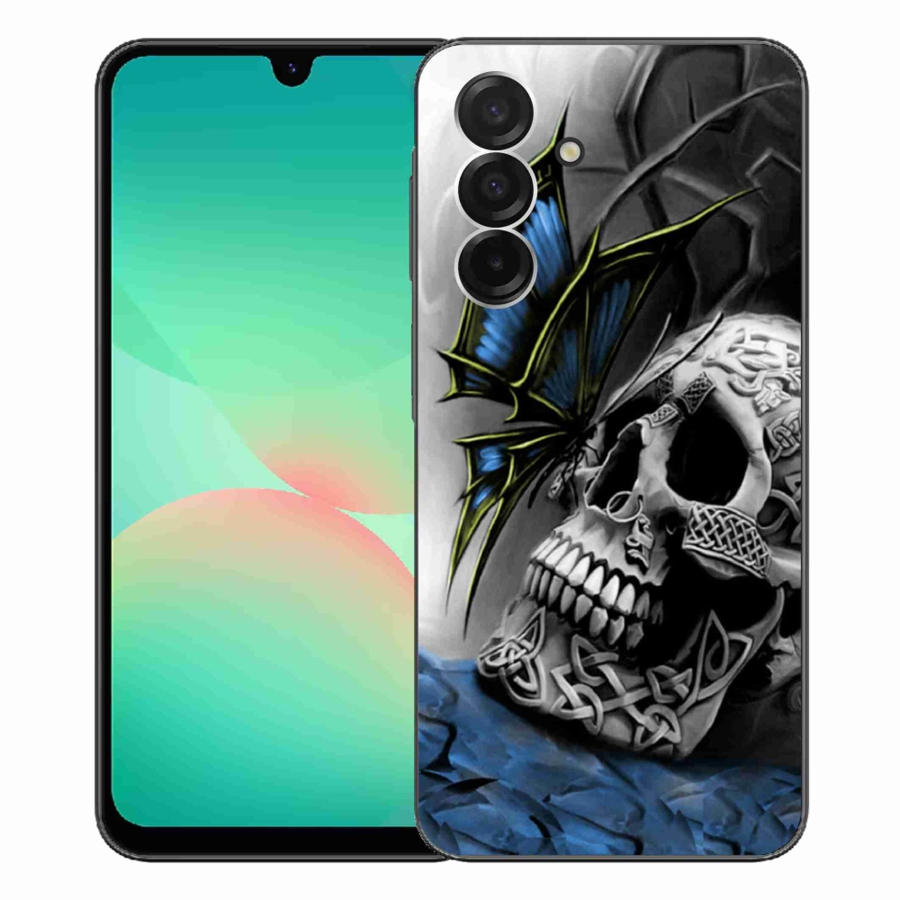 Gél borító mmCase Samsung Galaxy A26 5G - pillangó és koponya - Samsung Galaxy A26 5G számára