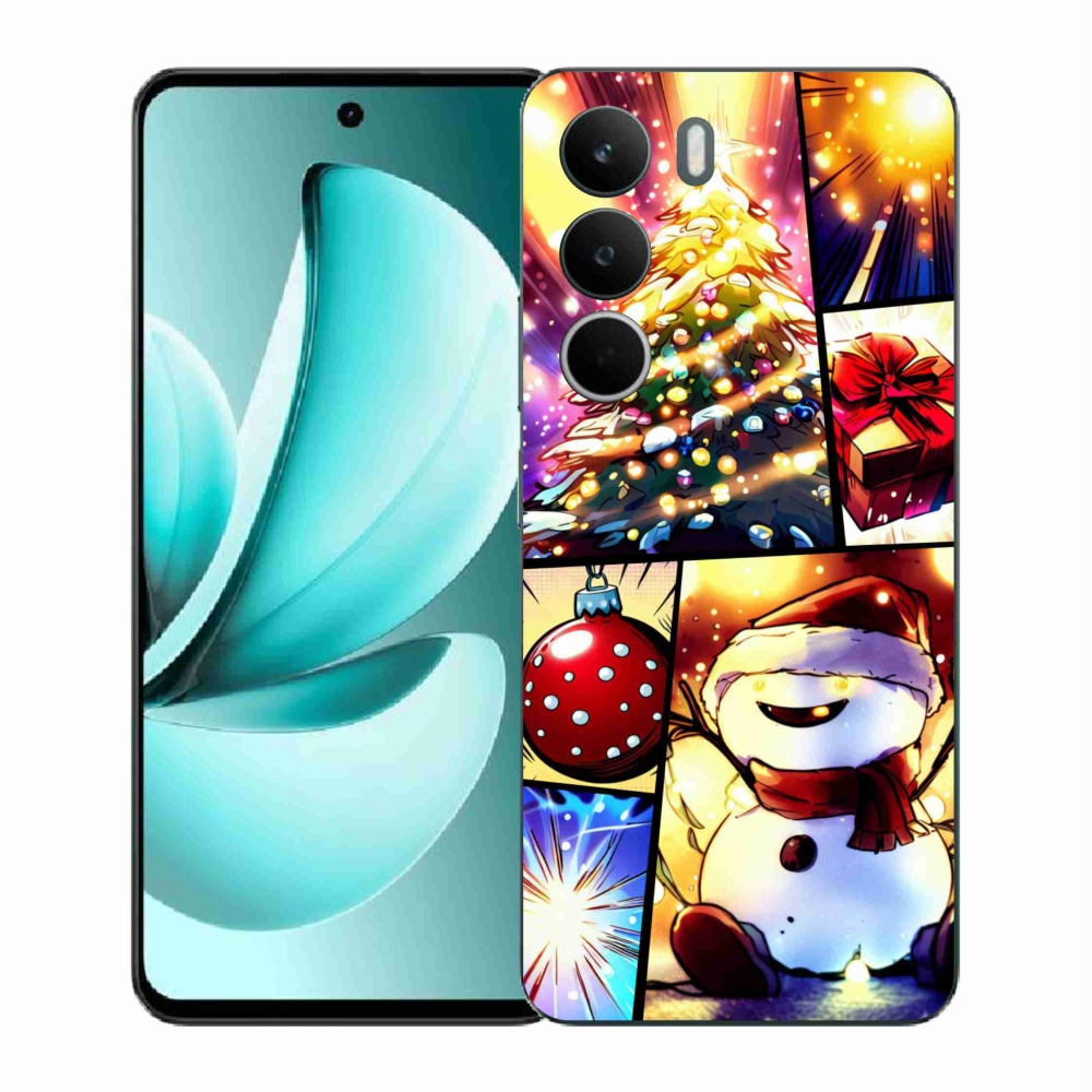 Zselés borító mmCase a Realme C71 készülékhez - Karácsonyi motívumok 1