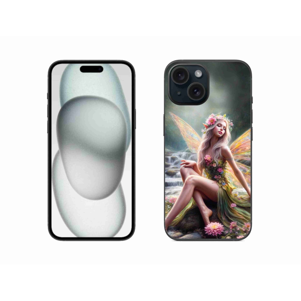 Zselés borítás mmCase iPhone 15 - pillangó nő 1