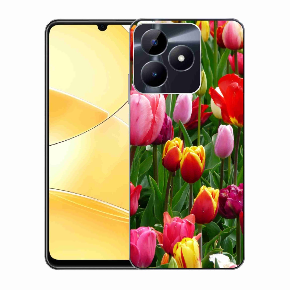 Zselés borító mmCase a Realme C51/C53 készülékhez - tulipánok