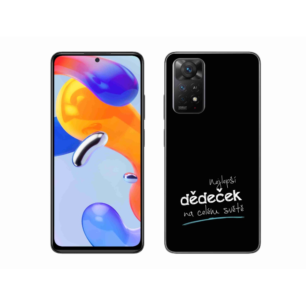 Gél borító mmCase a Xiaomi Redmi Note 11 Pro 4G/5G - a legjobb nagypapa 3 fekete háttérrel