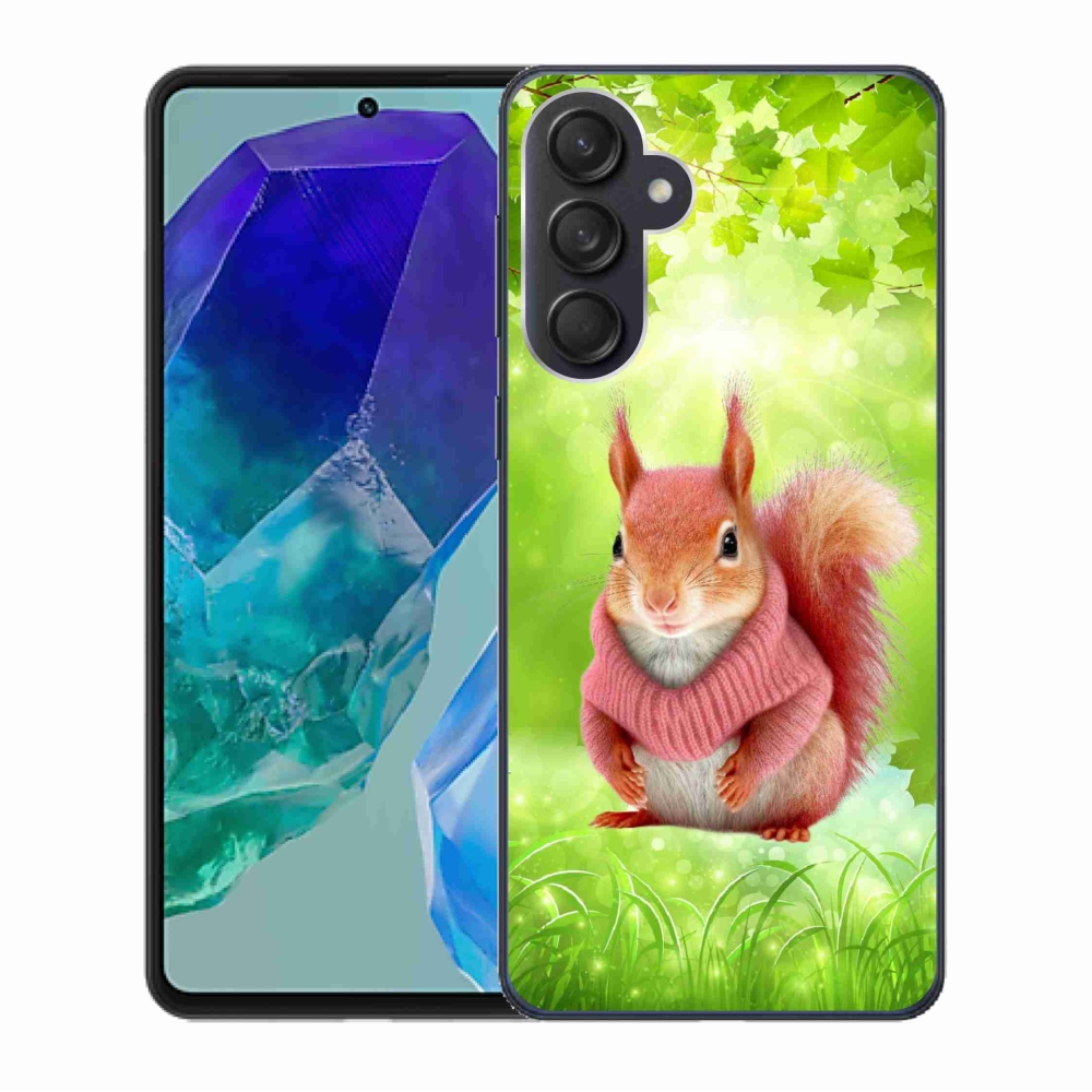 Zselés borítás mmCase Samsung Galaxy M55 5G - mókus pulóverben