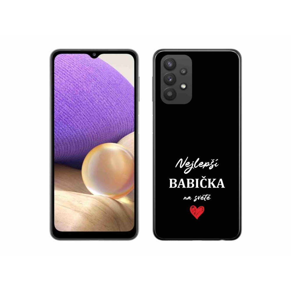 Gél borító mmCase Samsung Galaxy A32 5G - a legjobb nagymama 1 fekete háttérrel