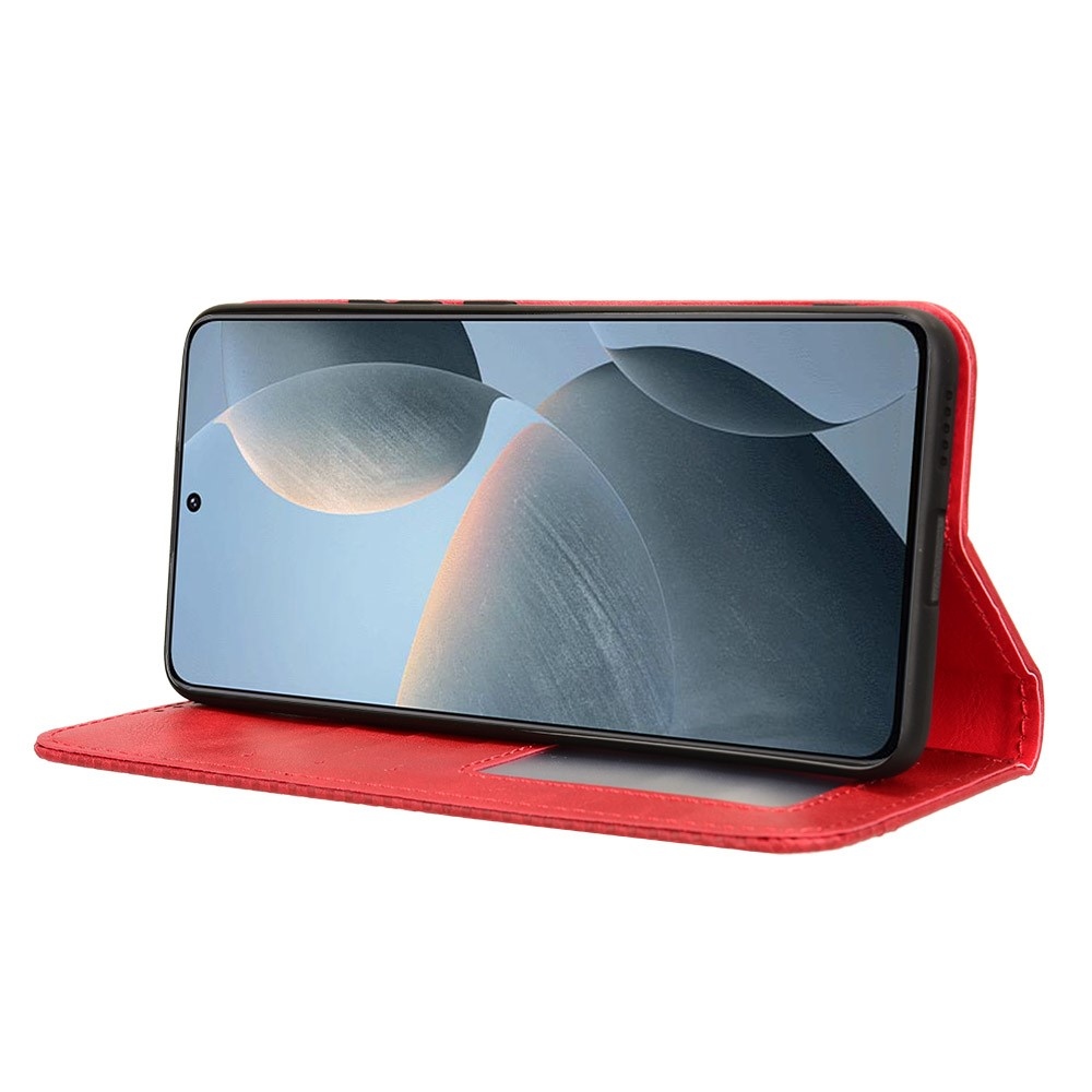 Vintage könyv tok a Xiaomi Poco X6 Pro 5G-hez - piros