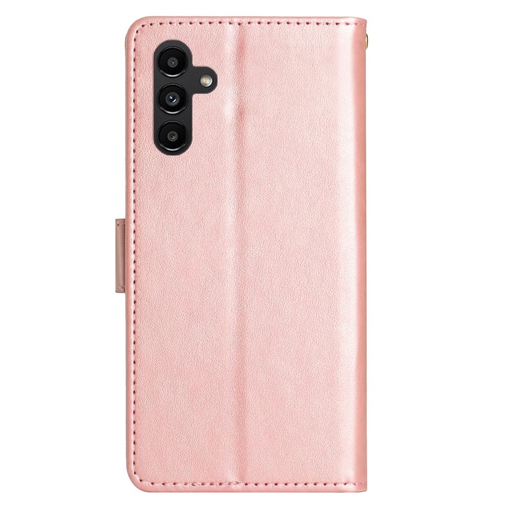 Virágok könyv tok Samsung Galaxy S23 FE készülékhez - rózsa arany