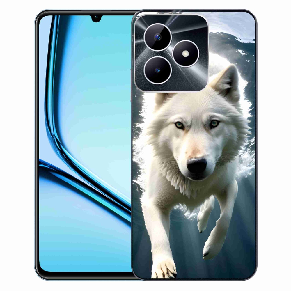 Zselés borítás mmCase a Realme Note 50 készülékhez - fehér farkas