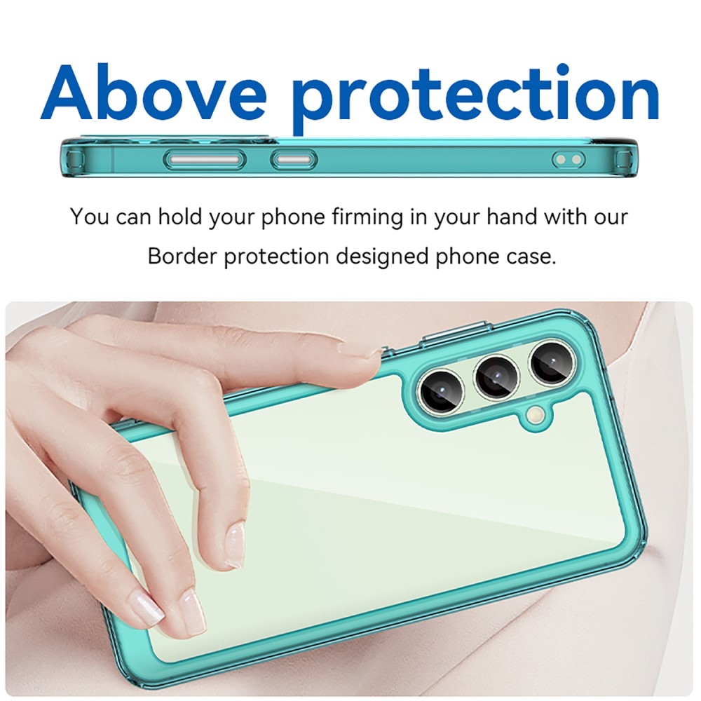 Gél tok fix hátlappal Samsung Galaxy S24 FE készülékhez - világoskék
