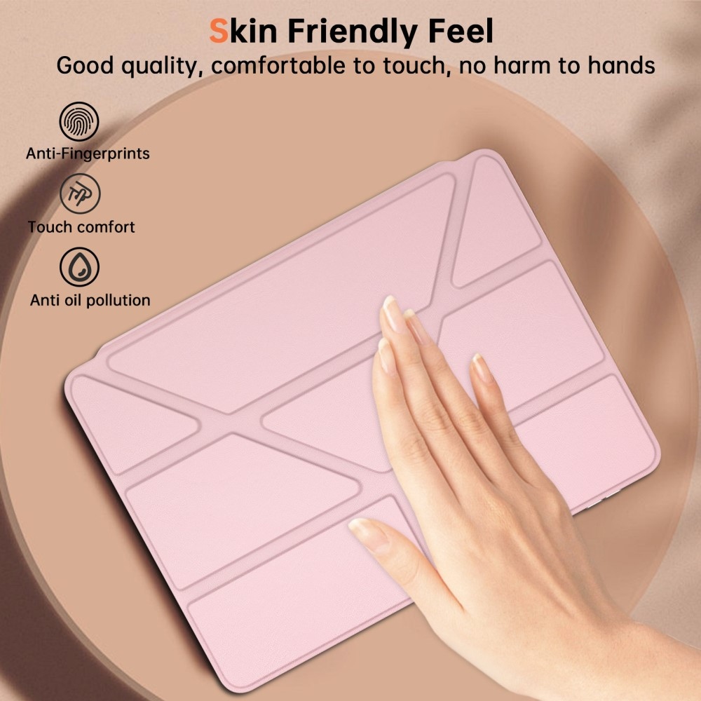 Origami intelligens pozicionáló tok Xiaomi Pad 7/7 Pro táblagéphez - rózsaszín