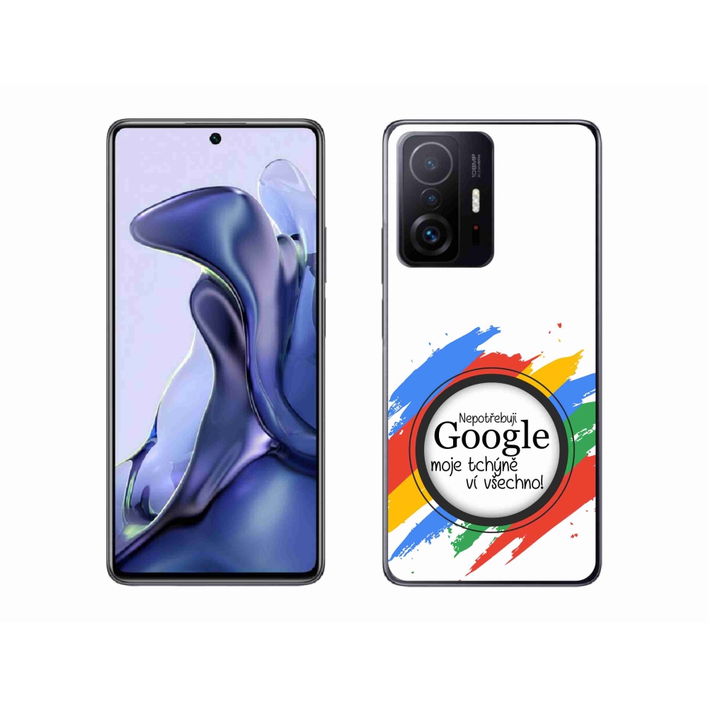 Gél borító mmCase a Xiaomi 11T - anyós tudja minden fehér háttérrel