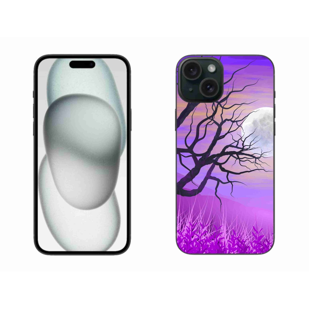 Gél tok mmCase iPhone 15 Plus készülékhez - rajzfilmes kidőlt fa