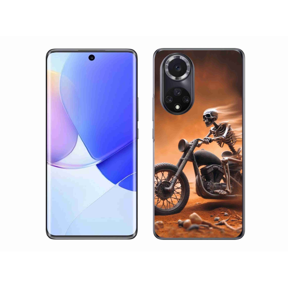 Gél borítás mmCase a Huawei Nova 9-en - csontváz egy motorkerékpáron