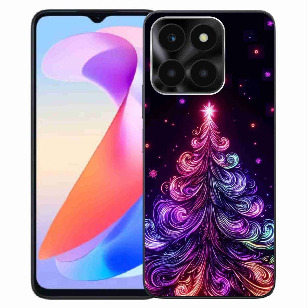 Gél borítás mmCase a Honor X6a számára - neon karácsonyfa 1