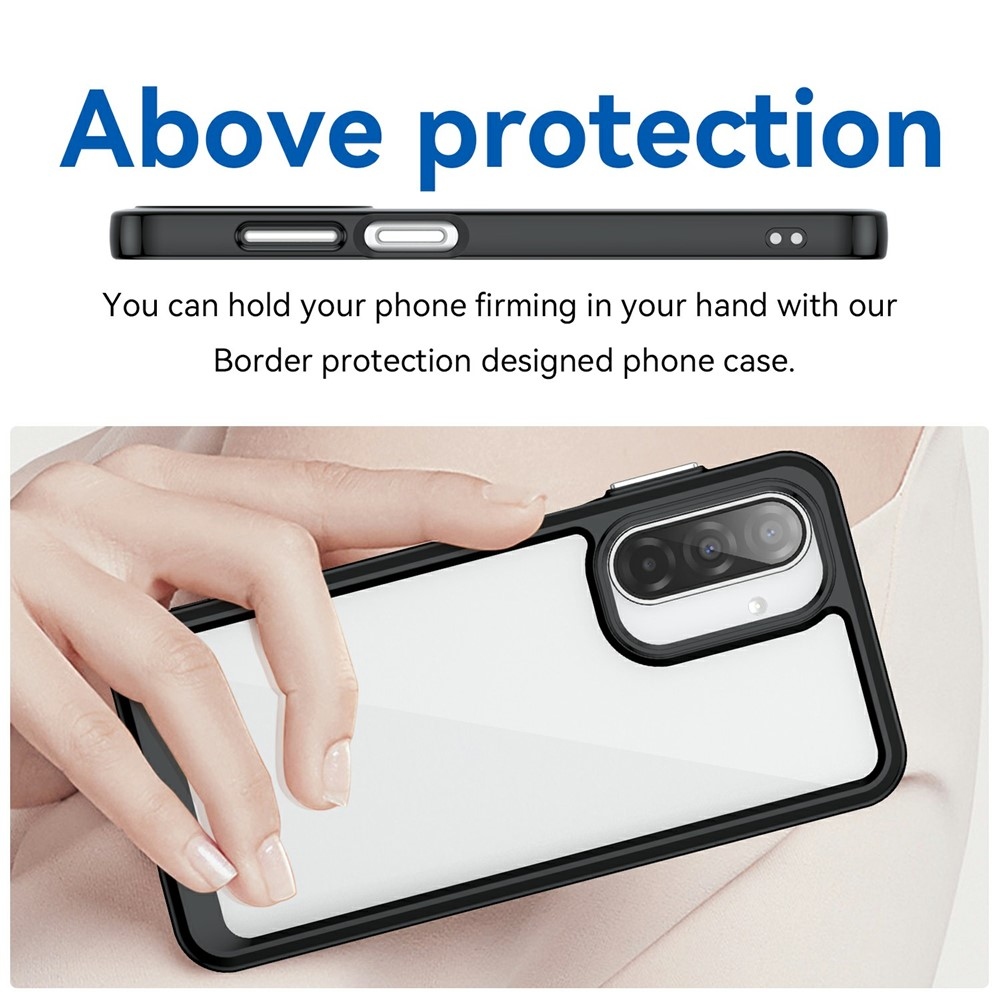 Gél tok rögzített hátlappal Samsung Galaxy A17 5G készülékhez - fekete
