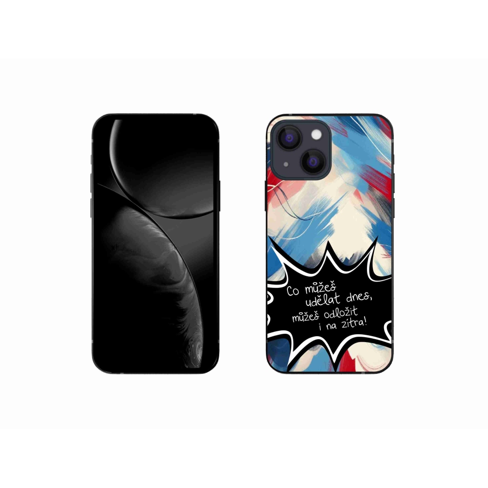 Gél borítás mmCase iPhone 13 mini 5.4 készülékhez - vicces szöveg 9 fekete háttér