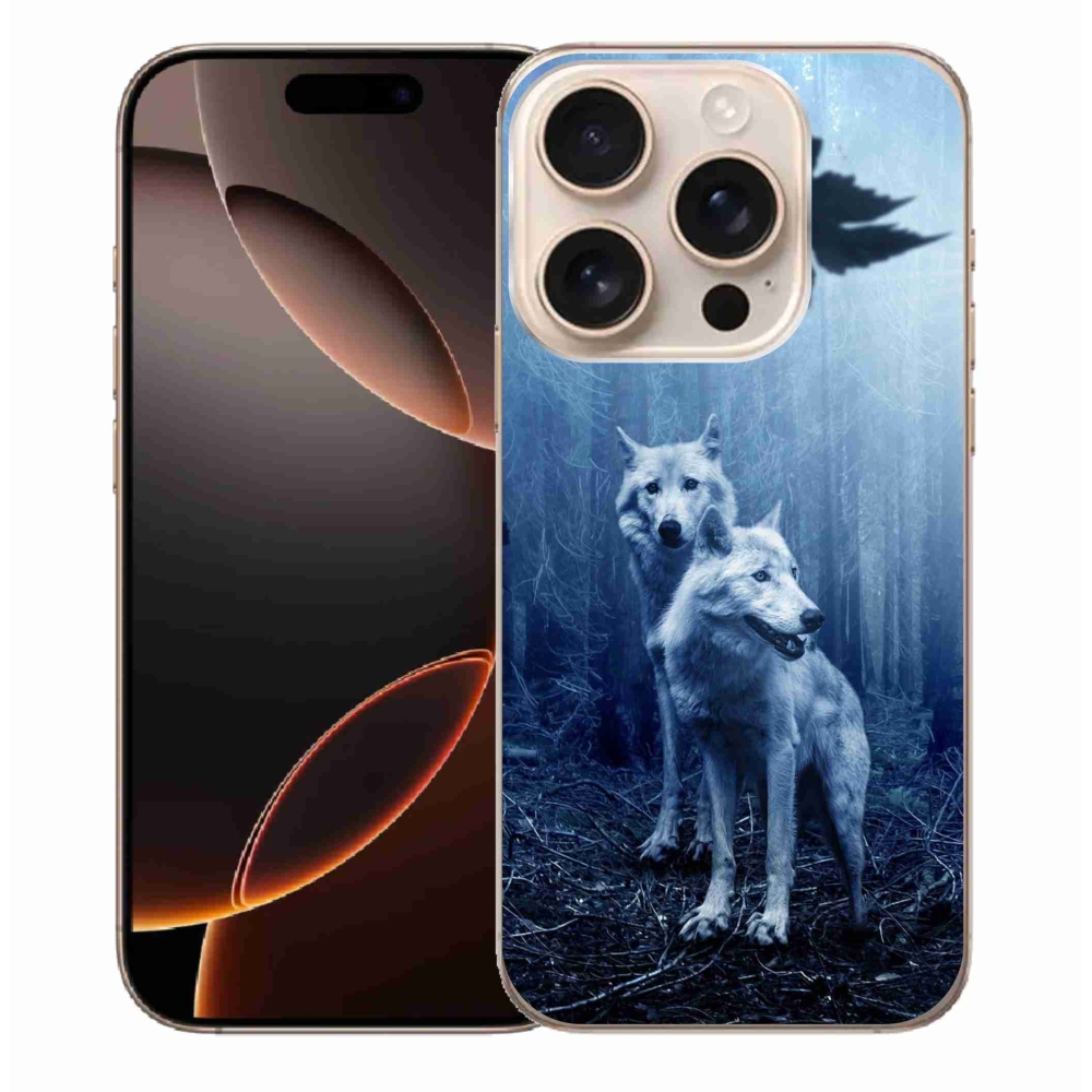 Zselés borítás mmCase iPhone 16 Pro Max készülékhez - farkasok az erdőben