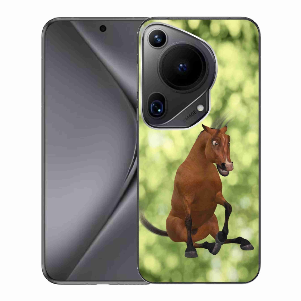 Gél borító mmCase a Huawei Pura 70 Ultra - barna rajzfilm ló 1