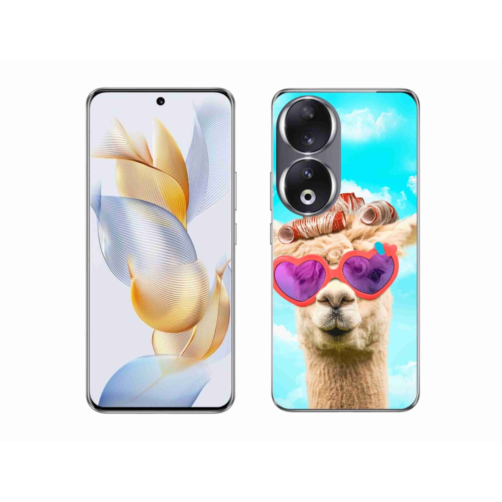 Zselés borítás mmCase a Honor 90-hez - szemüveges láma