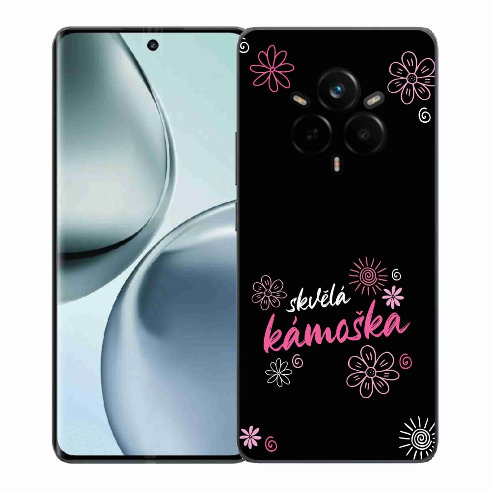 Gél borítás mmCase a Realme 14 Pro 5G-n - nagyszerű haver fekete háttérrel