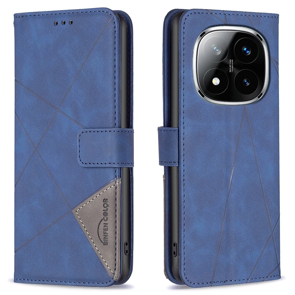 BNF háromszög alakú könyv tok Xiaomi Redmi Note 14 Pro - kék