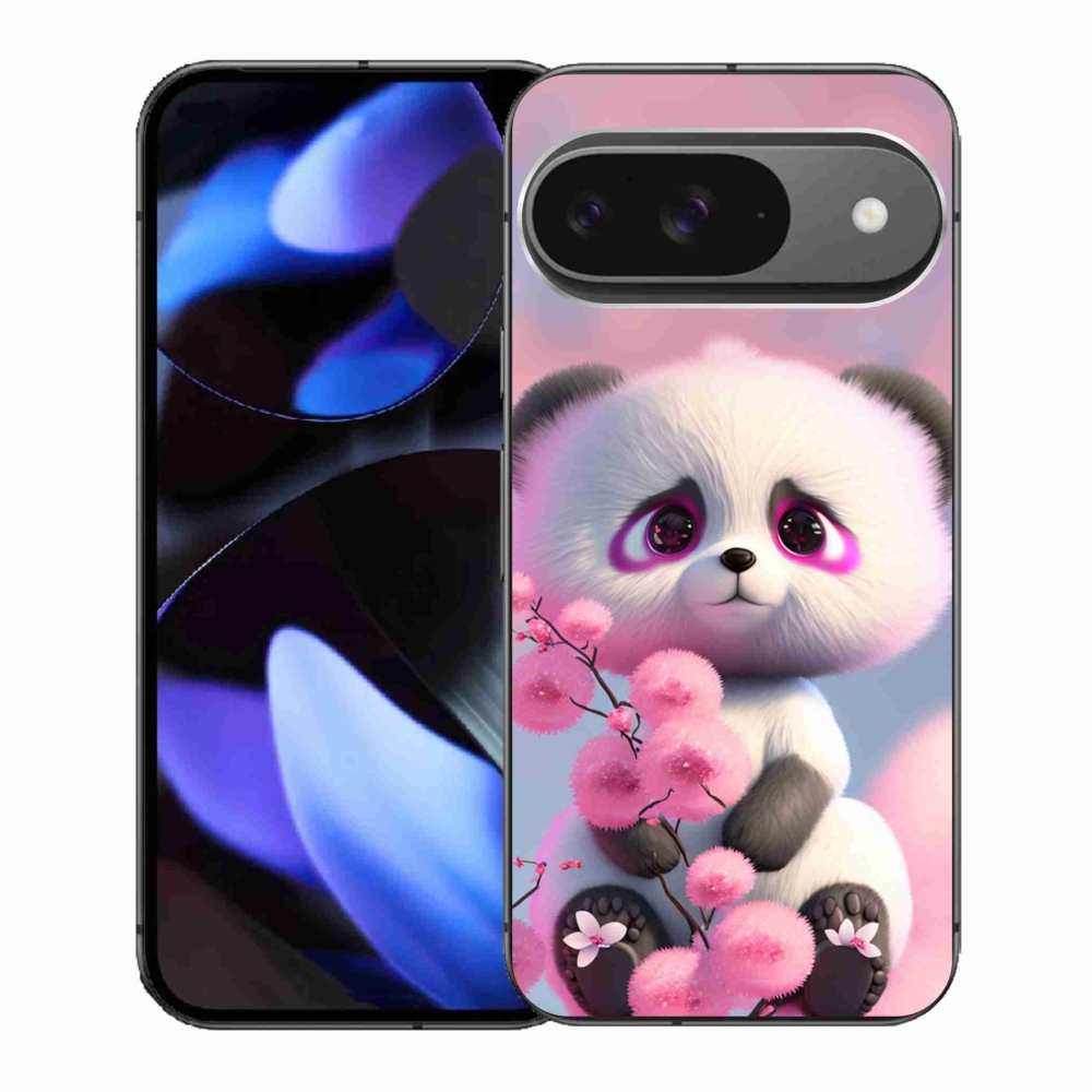 Gél borítás mmCase a Google Pixel 9/9 Pro számára - aranyos panda 1
