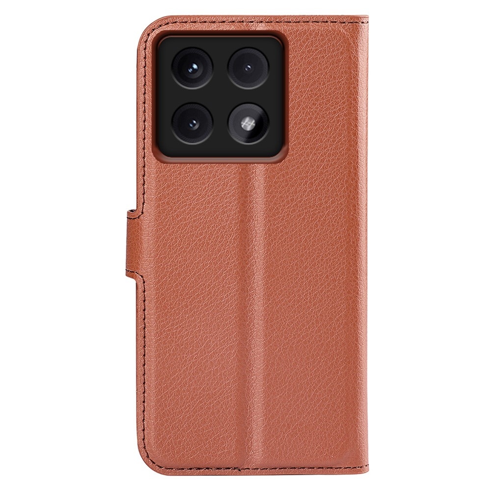 Litchi könyv tok a Xiaomi 14T Pro-hoz - barna