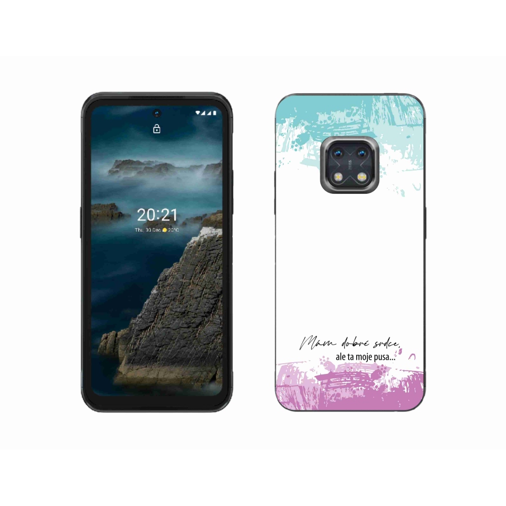 Zselés borító mmCase a Nokia XR20 készülékhez - vicces szöveg 3 fehér háttér