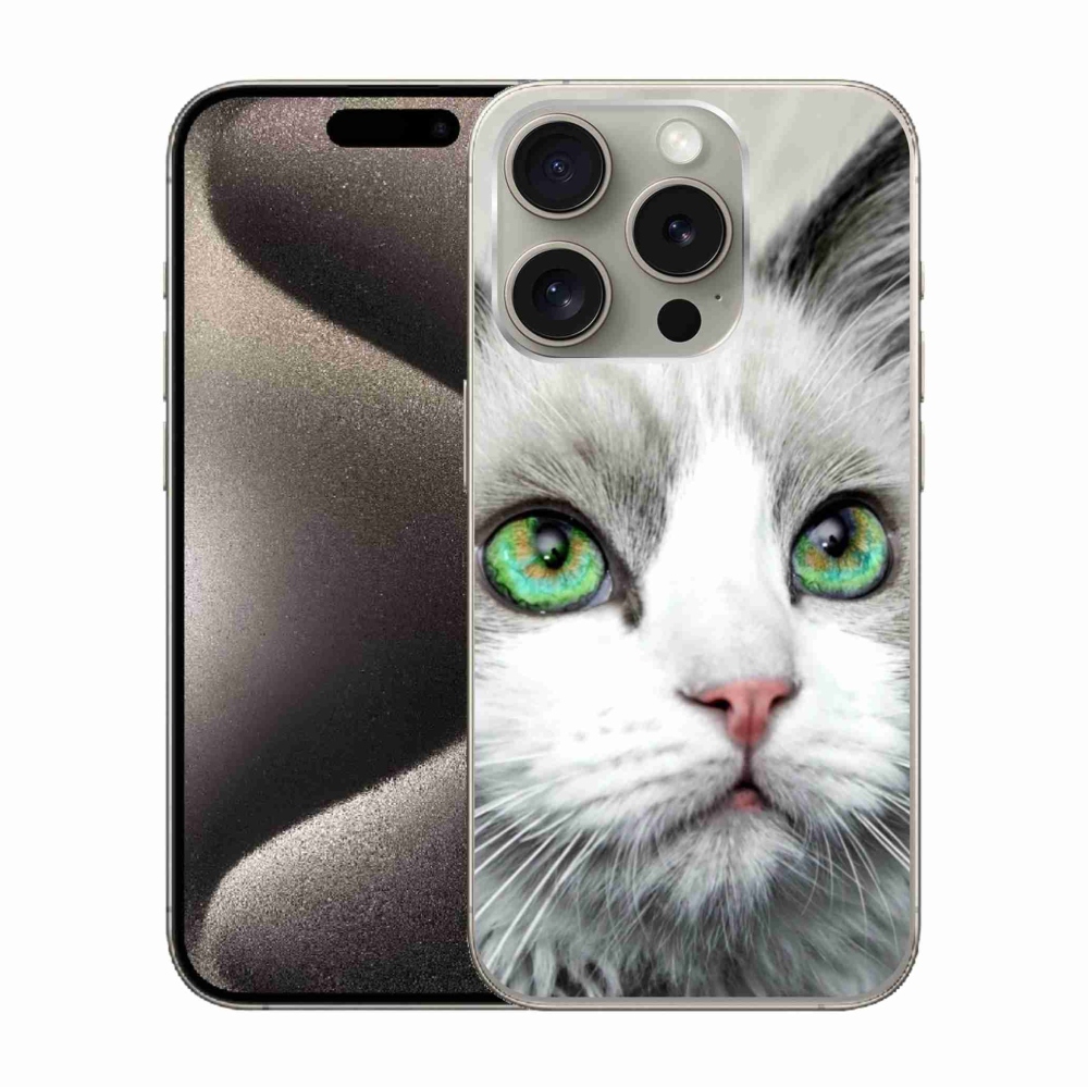 Zselés borítás mmCase iPhone 15 Pro készülékhez - macska nézet