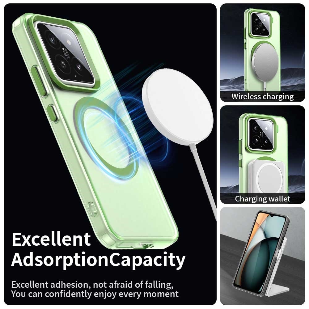 Candy zselés tok MagSafe-val a Xiaomi 15 Pro-n - zöld
