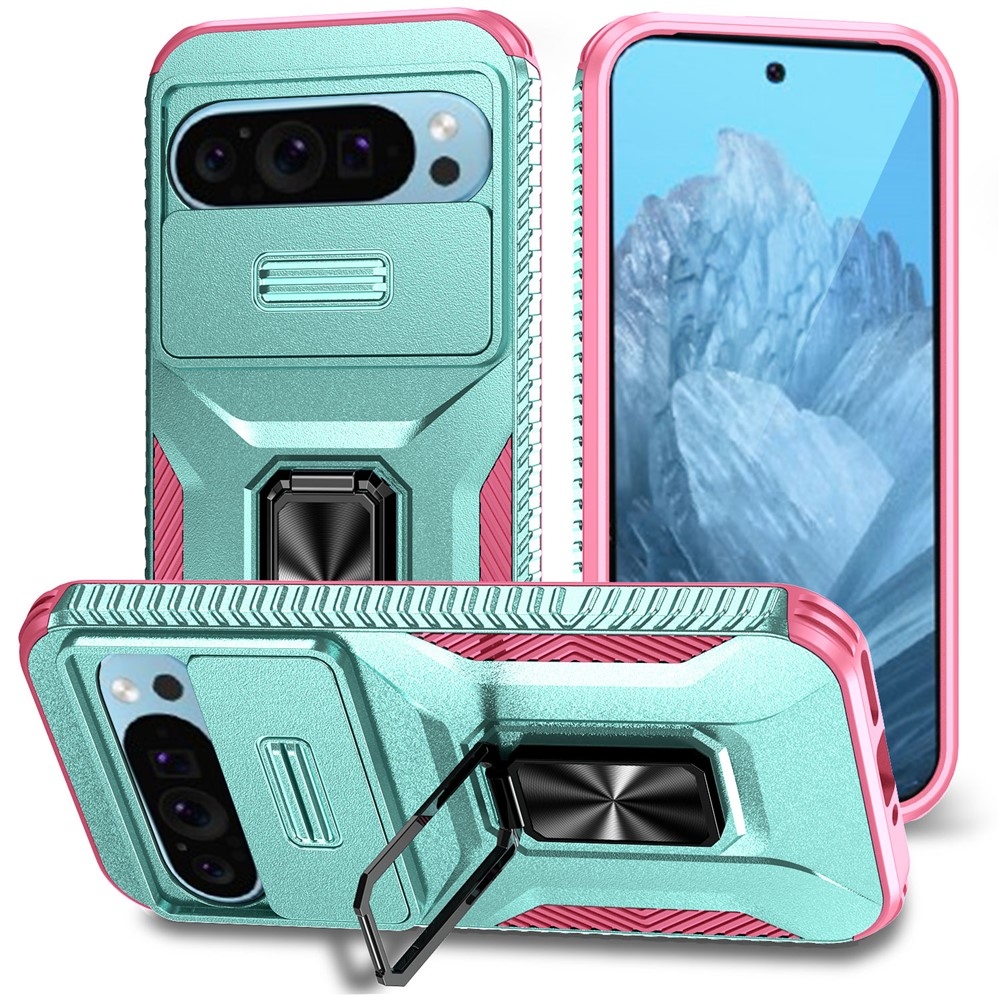 Tartós fedél a Google Pixel 10 Pro/9 Pro/9 Pixel 10 Pro/9-hez - teal/rózsaszín