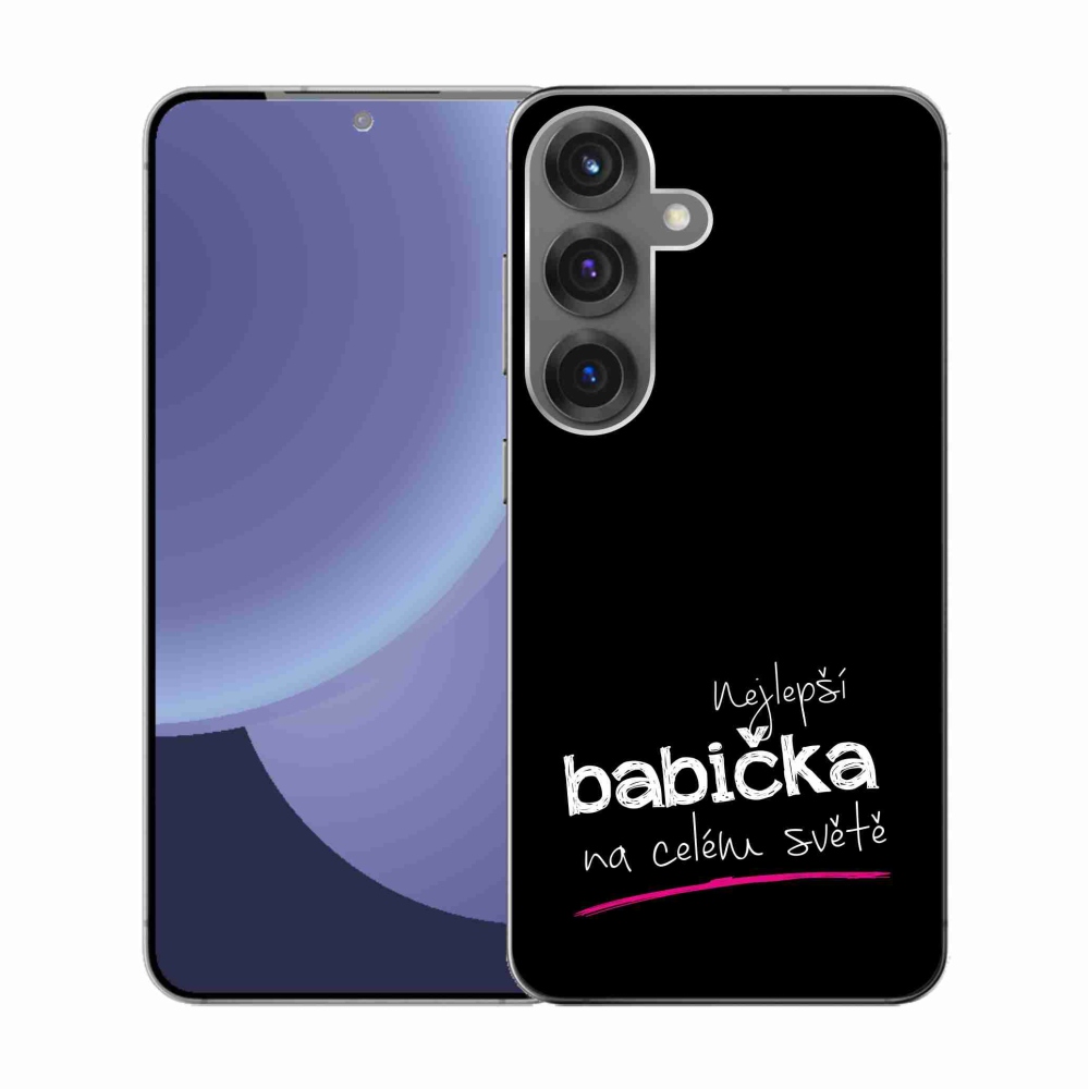 Gél borító mmCase Samsung Galaxy S25 - a legjobb nagymama 4 fekete háttérrel
