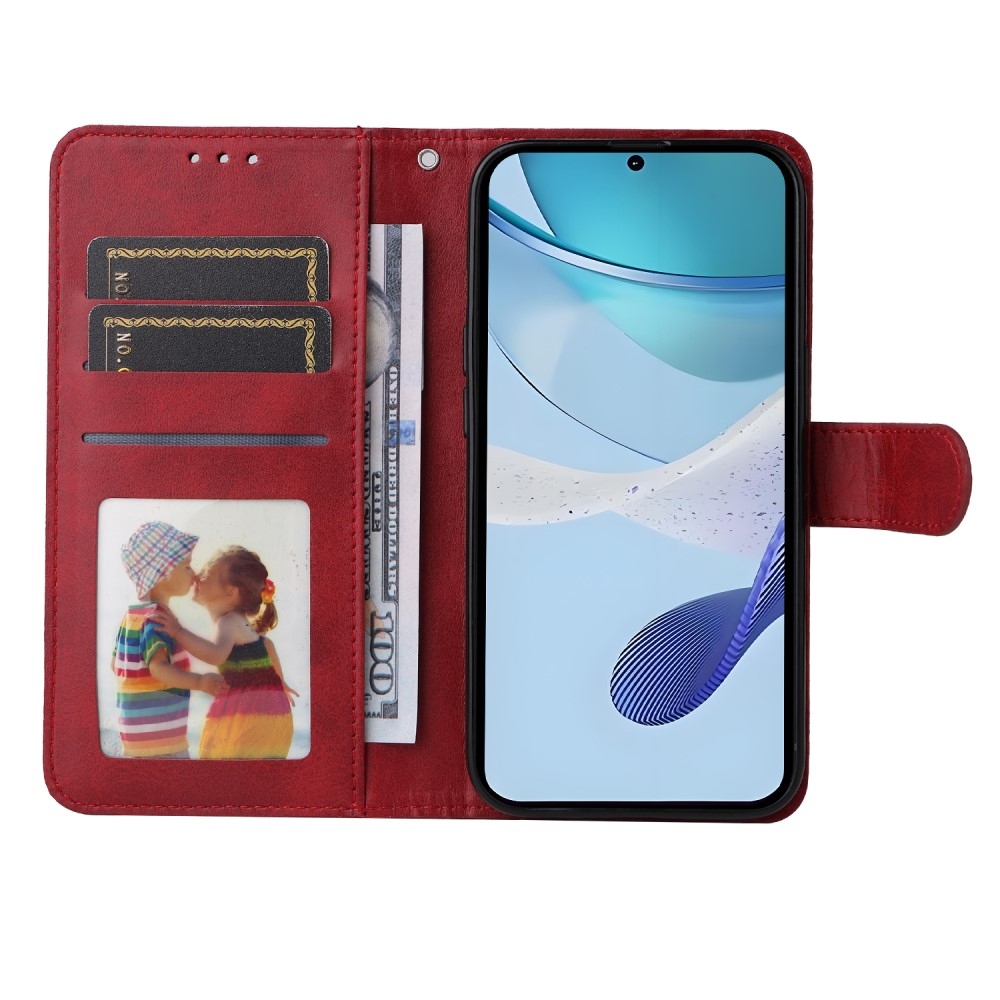 Könyvtáska a Realme 14x 5G/Realme C75 készülékhez - piros színű