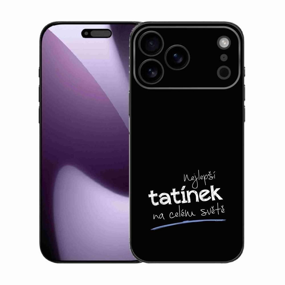 Gélburkolat mmCase iPhone 17 Pro Max készülékhez - Best Daddy 4 fekete háttér