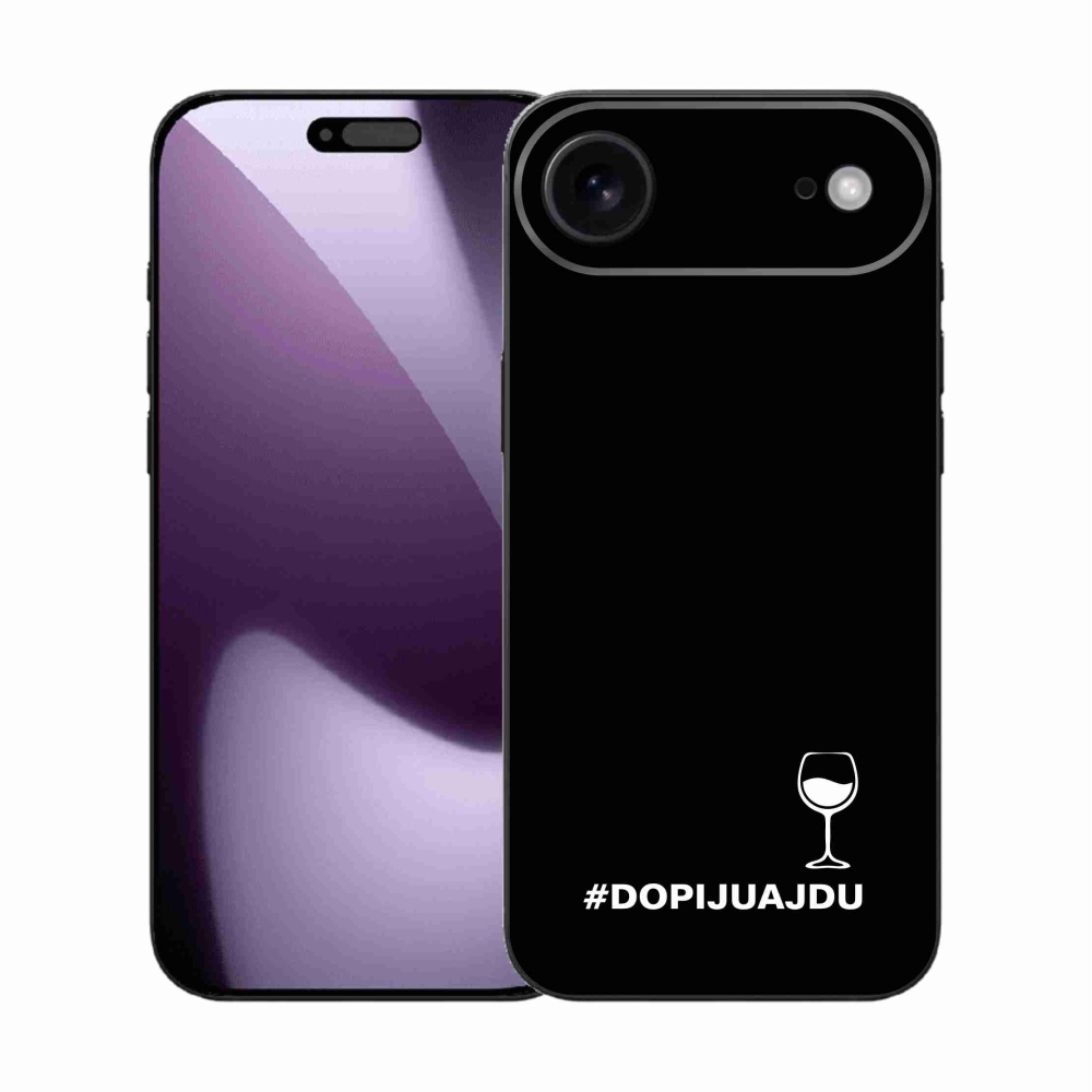 Gél borítás mmCase iPhone 17 Air készülékhez - bor motívum fekete háttér
