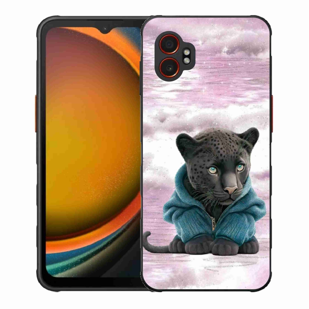 Gél borítás mmCase Samsung Galaxy Xcover 7 Pro készülékhez - fekete párduc pulóverben